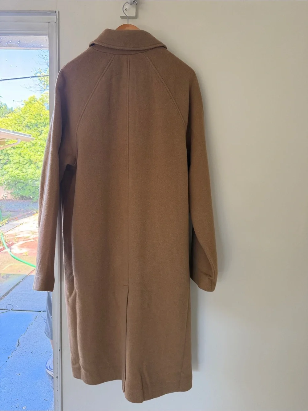 GAP Men's Camel Wool-Blend Pea Coat - Picture 6 of 6